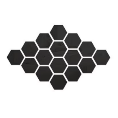 Set 10 Oglinzi Design Hexagon NEGRE - Oglinzi Decorative Acrilice Cristal - Diamant - Fagure 10 bucati/set NEGRE