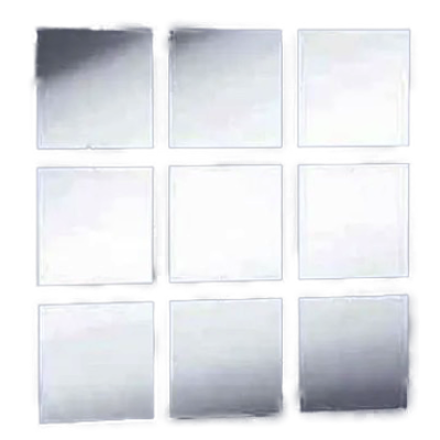 Set 10 Oglinzi Design PATRAT - Oglinzi Decorative Acrilice Cristal - Diamant - Fagure