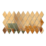 Set 10 Oglinzi Design ROMB AURII - Oglinzi Decorative Acrilice Cristal - Diamant - Fagure