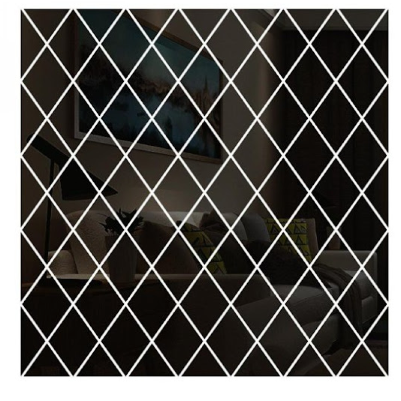 Set 10 Oglinzi Design ROMB NEGRE - Oglinzi Decorative Acrilice Cristal - Diamant - NEGRE