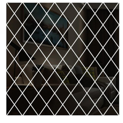 Set 10 Oglinzi Design ROMB NEGRE - Oglinzi Decorative Acrilice Cristal - Diamant - NEGRE