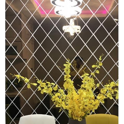 Set 10 Oglinzi Design ROMB NEGRE - Oglinzi Decorative Acrilice Cristal - Diamant - NEGRE