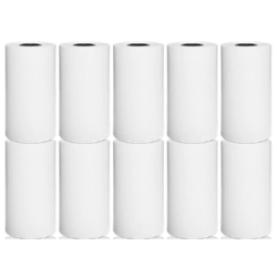 Set 10 role hartie termica pentru imprimanta termica sau casa de marcat 57x25mm