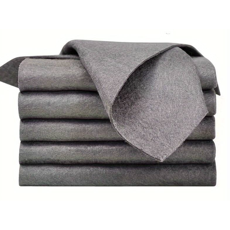 Set 12 lavete microfibra ultra absorbante gri ecologice reutilizabile