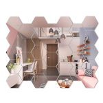 Set 12 Oglinzi Acrilice Autoadezive Decorative 20 x 23 cm 