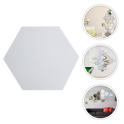 Set 12 Oglinzi Design Hexagon MARI 20x23 - Oglinzi Decorative Acrilice Cristal - Diamant - Fagure 12 bucati/set TA
