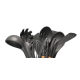 Set 12 ustensile de bucatarie Lemn/Silicon Gri Inchis