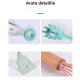Set 12 ustensile de bucatarie Lemn/Silicon Roz