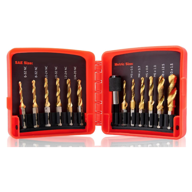 Set 13 piese Burghie si Taroduri combinat SAE si Metric AURII
