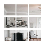 Set 16 Oglinzi Decorative Design PATRAT 20 X 20 cm Acrilice Cristal - Diamant - Fagure