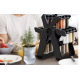 Set 18 recipiente condimente cu suport rotativ 34x23 cm