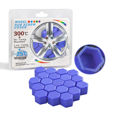 Set 20 capace prezoane 17 MOV INCHIS din Silicon pentru jante