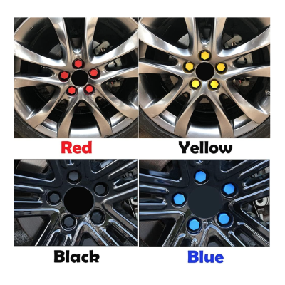 Set 20 capace prezoane 17 MOV INCHIS din Silicon pentru jante