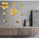 Set 25 stickere stil oglinda decorativa acrilica AURIE in forma de floare