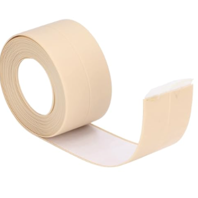 Set 2 Banzi late adezive etansare pentru baie din plastic BEJ (CREAM) 3 M