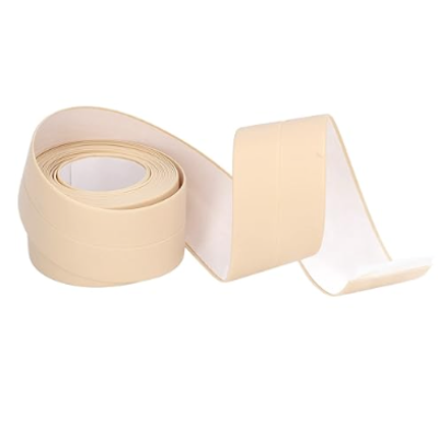 Set 2 Banzi late adezive etansare pentru baie din plastic BEJ (CREAM) 3 M