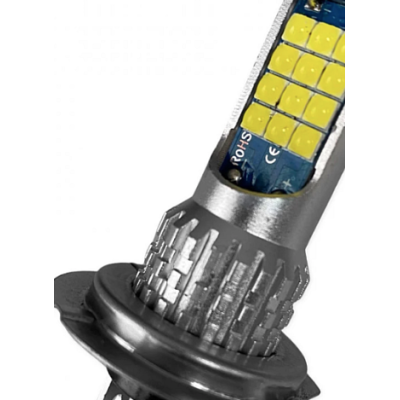 Set 2 Bec Led H7 3030 Smd 90W 9600lm/set cu 2 moduri de lumina (rece si calda) 30 LED