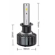 Set 2 becuri auto COB H1, 100W, lumina alb-rece, 12000 lumeni