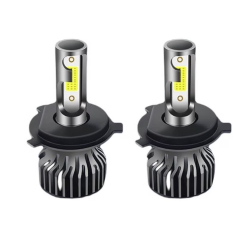 Set 2 becuri auto COB H4, 100W, lumina alb-rece, 12000 lumeni