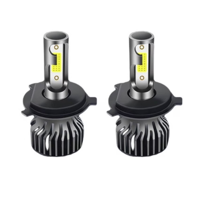 Set 2 becuri auto COB H4, 100W, lumina alb-rece, 12000 lumeni