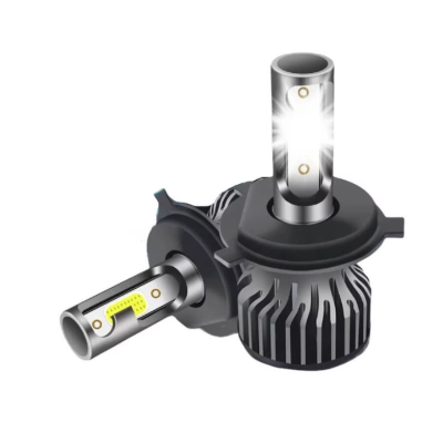 Set 2 becuri auto COB H4, 100W, lumina alb-rece, 12000 lumeni