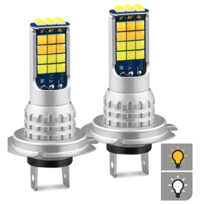 Set 2 Becuri Auto cu 30 Led H7 temperatura 6000k putere 90W 8500LM Fara Ventilator