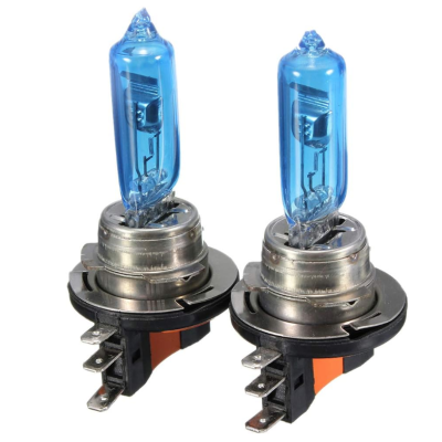 Set 2 becuri auto cu halogen H15 12V putere 15/55W Super White