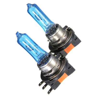 Set 2 becuri auto cu halogen H15 12V putere 15/55W Super White