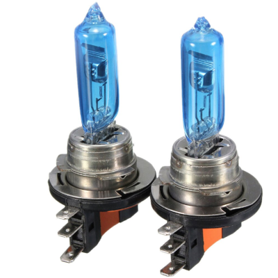 Set 2 becuri auto cu halogen H15 12V putere 15/55W Super White