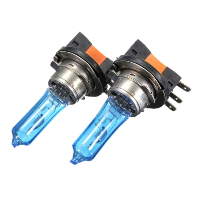 Set 2 becuri auto cu halogen H15 12V putere 15/55W Super White