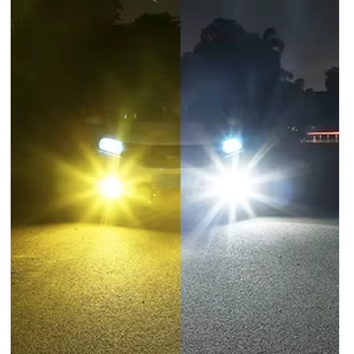 Set 2 becuri auto H11 cu 24 LED in 2 culori 12V 60W 6800 lumeni 6000K