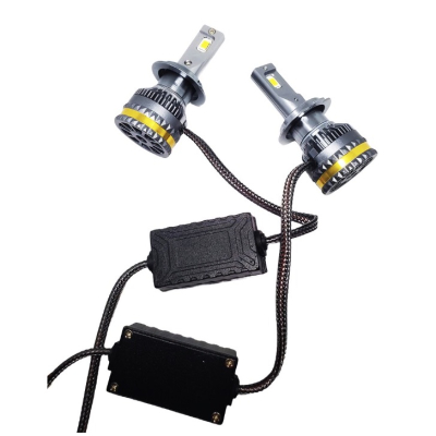 Set 2 becuri auto H11 LED A8, 100W, 15000 Lumeni, Lumina alba 6000k