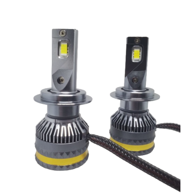 Set 2 becuri auto H4 LED A8, 100W, 15000 Lumeni, Lumina alba 6000k