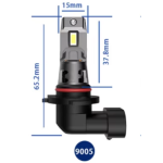 Set 2 becuri auto LED 9005 K7 model 3570 de 100W 10000 lumeni 6000k