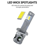 Set 2 Becuri auto LED Fq5 H1 canbus 2 faze 180W/set 20000lm 6000K