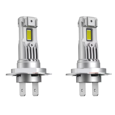 Set 2 becuri auto LED FQ5 H7 cu ventilator 12V putere 180W culoare 6000K 2 SMD 10000LM/bec