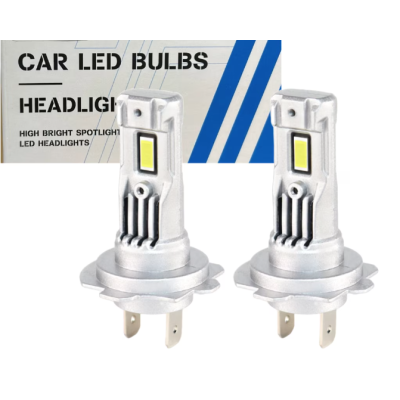 Set 2 becuri auto LED FQ5 H7 cu ventilator 12V putere 180W culoare 6000K 2 SMD 10000LM/bec