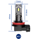 Set 2 becuri auto LED H11 K7 model 3570 de 100W 10000 lumeni 6000k