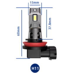 Set 2 becuri auto LED H11 K7 model 3570 de 100W 10000 lumeni 6000k