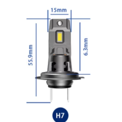 Set 2 becuri auto LED H4 K7 model 3570 de 100W 10000 lumeni 6000k