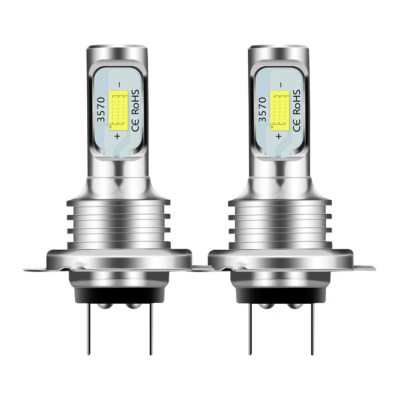Set 2 becuri auto LED H7 3570 7000LM 2SMD temperatura culoare 6000K putere 80W