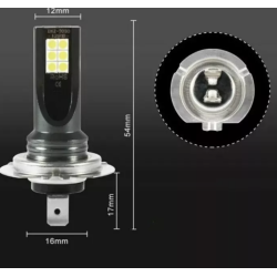 UB Set 2 Becuri auto LED H7 cu 12 LED SMD 12/24V putere 120W/set 6600lm