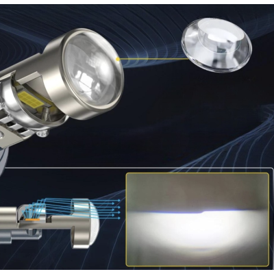 Set 2 Becuri auto LED K88 H7 280W/set cu lupa 28000lm