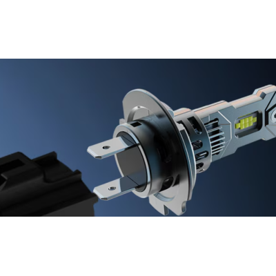 Set 2 becuri auto LED mini H1 K13 model 3570 de 150W 19000 lumeni 6000k