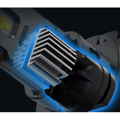 Set 2 becuri auto LED mini H1 K13 model 3570 de 150W 19000 lumeni 6000k