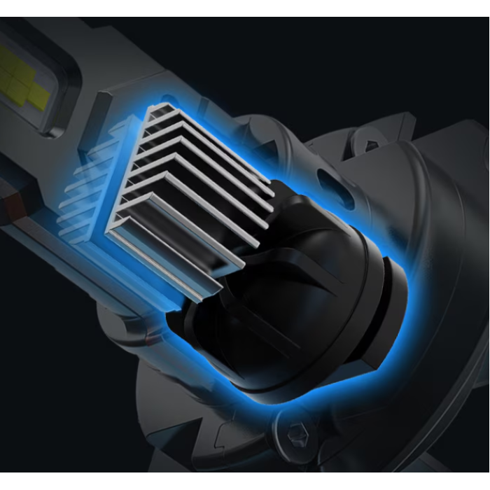 Set 2 becuri auto LED mini H7 K13 model 3570 de 150W 19000 lumeni 6000k ...
