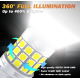 Set 2 becuri auto LED T20 42 SMD 120W 6000K 10000LM