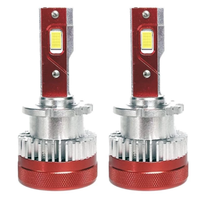 Set 2 Becuri D2s X 20 Auto LED 10000k 110W/Set Canbus 5600LM Carcasa Rosie