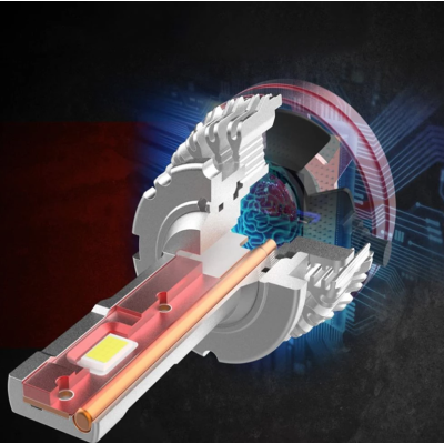 Set 2 Becuri D2s X 20 Auto LED 10000k 110W/Set Canbus 5600LM Carcasa Rosie