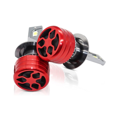 Set 2 Becuri D2s X 20 Auto LED 10000k 110W/Set Canbus 5600LM Carcasa Rosie